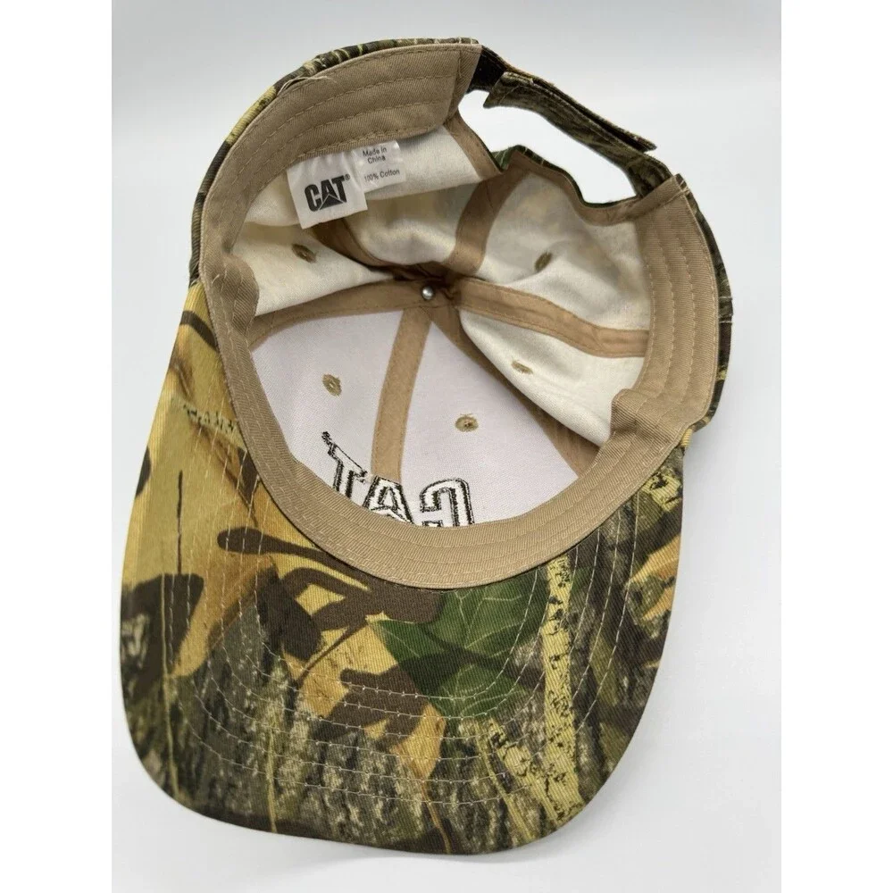 CAT Strapback Baseball Cap Multicolor OS Adjustable Camouflage Vented Holes